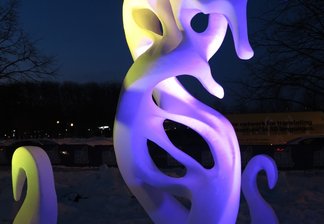 Tongue Twister, 2014 by Elisabet Kristensen. Snow sculpture, 350x180x180cm, Chicago, USA 