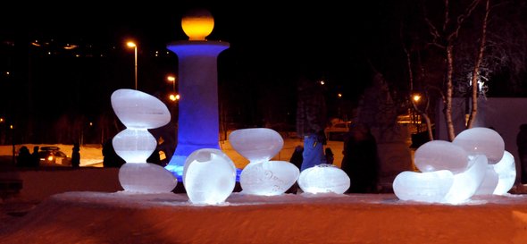 Ice led lighting design by Lukas Arons, Hovden 2011