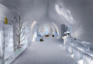 Snow hotel in Kakslautanen, Finland, design by Dmitrii Novitskii,  2008.