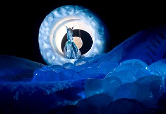 The Stallo and the Silver Moon, stage design by Laila Kolostyák at the Borealis Winter Festival, Alta, Norway